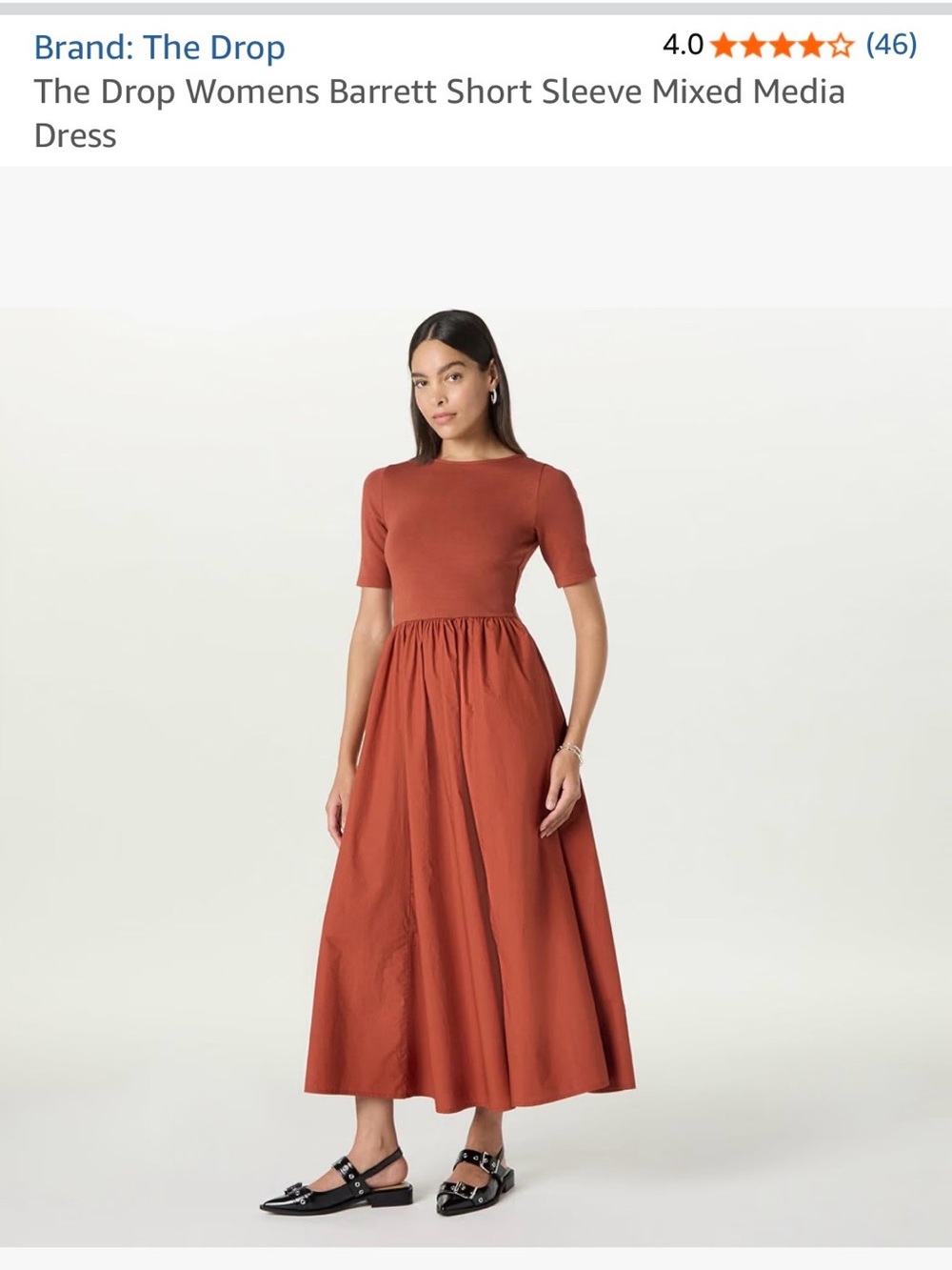 3x “The Drop” Maxi Dress in Deep Rust/Pumpkin